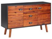 Sideboard 110x35x70 cm Solid Acacia Wood and MDF