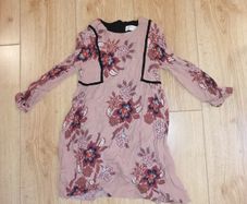 Zara Girls Floral long-sleeve chiffon dress [110cm] (5y)