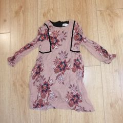 Zara Girls Floral long-sleeve chiffon dress [110cm] (5y)