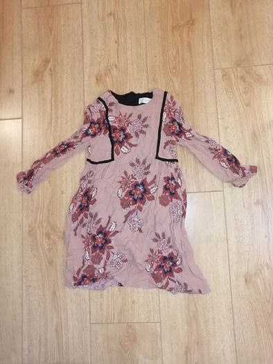 Zara Girls Floral long-sleeve chiffon dress [110cm] (5y)