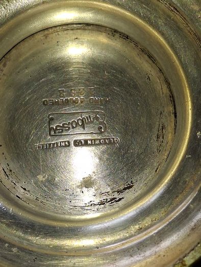 Rare Antique Silver-Plated Pedestal Bowl engraved branding for the Savoy Cinema Dublin manufactured by Gladwin Ltd in Sheffield