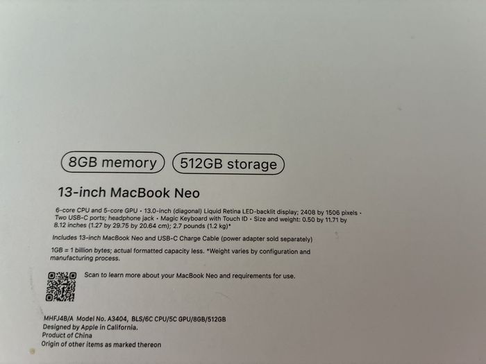 MacBook Neo 500g