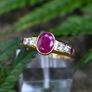 Vintage Ruby & Diamond Ring - 1960/70s Image 5