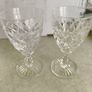 Stuart Crystal England Signed 2 Victoria Cut Ball Stem 4 1/2 inches Wine Glasses 1930 Image 2