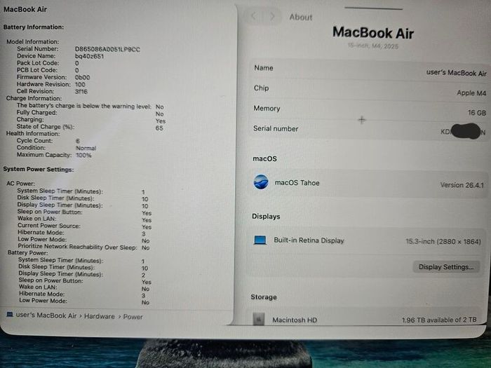 Macbook Air 15 M4 16GB 2TB Sky Blue