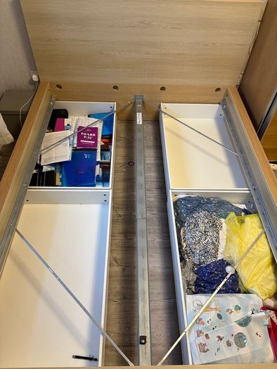 Bed Frame King Size With 4 Storage Drawers
