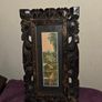 Balinese Painting in Carved Wooden Frame Image 5