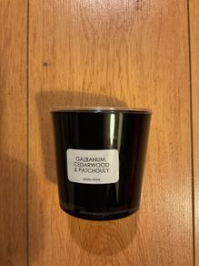 Galbanum, cedarwood and patchouly scented candle