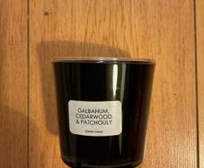 Galbanum, cedarwood and patchouly scented candle