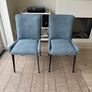 2 Dining Chairs in Blue/Grey: Excellent Condition Image 2