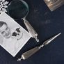 Nostalgic Desk Set In Antique Style. Desk Set Reading Magnifier Letter Opener Silver Magnifier Visual Aid Magnifying Glass Image 3