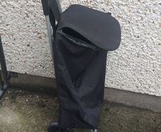 New 2 x  wheel folding shopping trolley, handy for shopping for elderly people or around carbootsale, many uses etc,unwanted gift,,buyer collects, ps bag come off to wash..