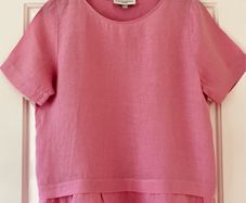Pink Linen&Cotton Top by Carolyn Donnelly