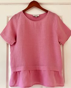 Pink Linen&Cotton Top by Carolyn Donnelly