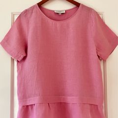 Pink Linen&Cotton Top by Carolyn Donnelly