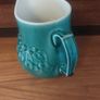 Lovely Vintage Retro Extremely Rare 70's Jade Green Milk Jug Made by Celtic Kilrush in the Fabulous and Rare Irish Earl Pattern featuring a Cherry and Foliage Motif Image 3