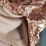 boohoo rose gold sequinced dress Sz 6UK (Fit 8UK) Image 6