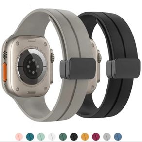 Apple iWatch 49mm/45mm/44mm/42mm Magnetic Lock Soft Silicon Straps Band