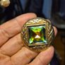 Vintage Celtic Rainbow Glass Brooch Image 7