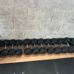 10-22.5kg hex dumbbell set