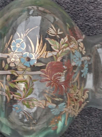 Antique/Vintage Clear Glass Oil Lamp