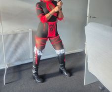 Womens Short Dragon Ninja Costume with plastic Sword