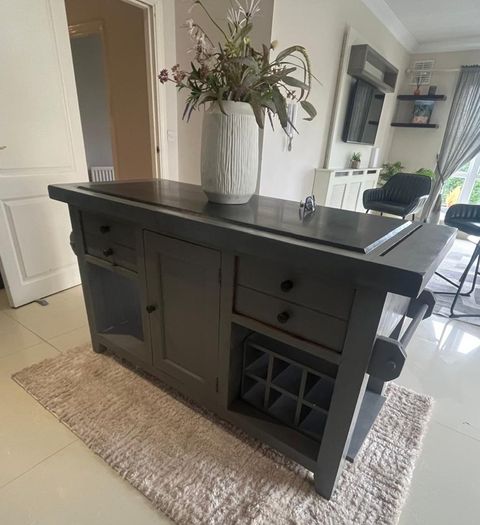 Wooden Grey Kitchen island