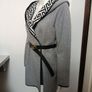 Quiz unlined geometric belted coat Image 4