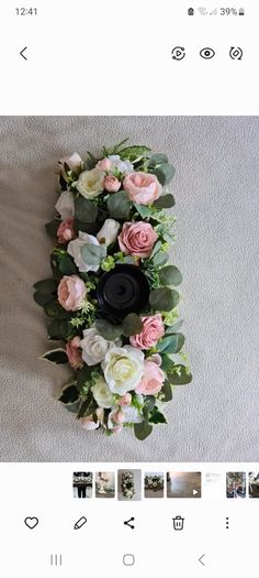 Wedding ceremony artifical flower arrangement