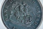 upper candian 1854 bank token