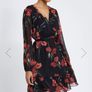 Chiffon Black Floral Dress 14 Image 6