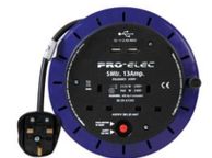main image for ad extension lead 13A 2-Gang Cassette Reel Mains Extension with 2x USB Charging Ports, 5m