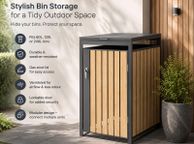 main image for ad Single Wheelie Bin Storage Box with Gas Struts  Fits 60L, 120L &amp; 240L Bins