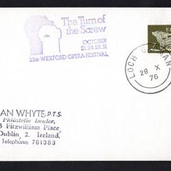 1976 Ireland The Tune of the Screw @ 25th Wexford Operate Festival with 7p Gerl definitive stamp tied by Lock Gorman (Wexford) Steel cancel.