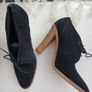 Brand New Authentic Balenciaga Lace up navy suede ankle boots size 7 Image 9
