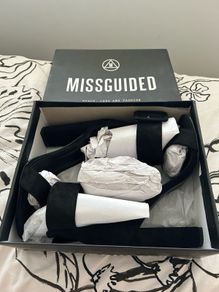 Misguided Oversized Buckle Block Heel