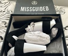 Misguided Oversized Buckle Block Heel