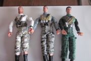 Three  Lanard Toys Ultra Corps Combat Army Soldier Figures 2003. 11.5 inches