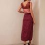 next plus size 20 burgundy red satin skirt postage included Image 2