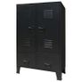 Wardrobe Metal Industrial Style 67x35x107 cm Black Image 2