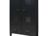 Wardrobe Metal Industrial Style 67x35x107 cm Black