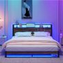 King Size Bed Frame with Ergonomic Storage Headboa Image 10