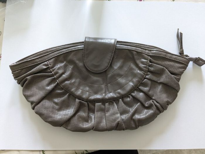 Pull & Bear Grey Fan Style Clutch Bag