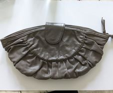 Pull & Bear Grey Fan Style Clutch Bag