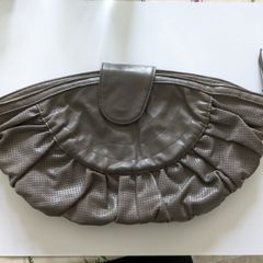 Pull & Bear Grey Fan Style Clutch Bag