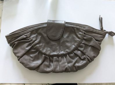 Pull & Bear Grey Fan Style Clutch Bag