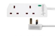 PRO ELEC PELB1951 2 Gang Surge Protected Extension Lead White, 10m