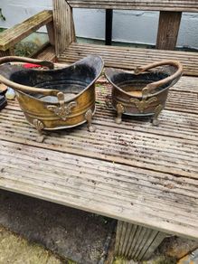 Two small  antique scuttles