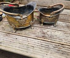 Two small  antique scuttles