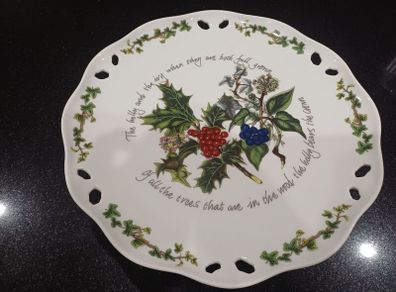 Portmeirion Holly and Ivy Footed Cakeplate